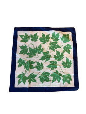 VTG Girl Guides of Canada Scarf Jean Miller Maple Leaf Blue Green Trefoil 70s